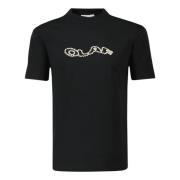 Zigzag Wavy Drift Tee T-shirt Zwart Olaf Hussein , Black , Heren