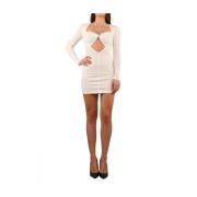 Polyester jurk met cut out detail Aniye By , White , Dames