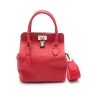 Pre-owned Fabric handbags Hermès Vintage , Red , Dames