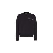 Katoenen sweatshirt met bedrukte letters Dsquared2 , Black , Heren