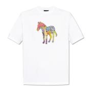 Bedrukt T-shirt PS By Paul Smith , White , Heren