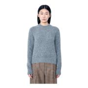 Wolmix Crewneck Sweater Dries Van Noten , Gray , Dames