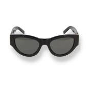 Zwarte Cat Eye Zonnebril Saint Laurent , Black , Heren