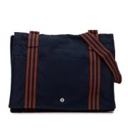 Pre-owned Canvas shoulder-bags Hermès Vintage , Blue , Dames