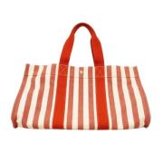 Pre-owned Canvas handbags Hermès Vintage , Red , Dames