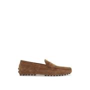 Walnoot Leren Rij Mocassin Tod's , Brown , Heren