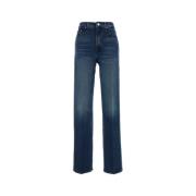 Zip Heel Stretch Denim Jeans Mother , Blue , Dames