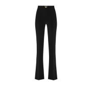 Wijde polyester broek Elisabetta Franchi , Black , Dames