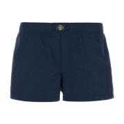 Blauwe Nylon Bermuda Shorts Versace , Blue , Heren