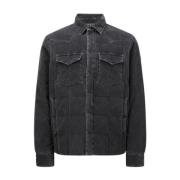 Corduroy Down-Gevoerde Shacket Moncler , Gray , Heren