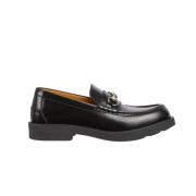 Elegante leren mocassins met iconisch detail Gucci , Black , Heren