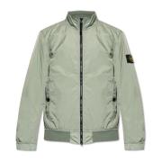 Jas met afneembare patch op mouw Stone Island , Green , Heren