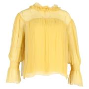 Pre-owned Silk tops Chloé Pre-owned , Yellow , Dames