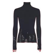 Stijlvolle Sweaters Collectie MM6 Maison Margiela , Black , Dames