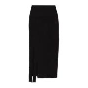 Geribbelde rok Victoria Beckham , Black , Dames