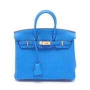 Pre-owned Leather handbags Hermès Vintage , Blue , Dames