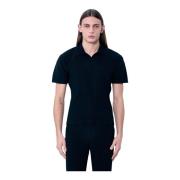 Geplooide Polo Top Korte Mouw Ronde Hals Issey Miyake , Black , Heren