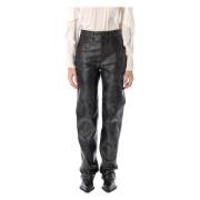 Vintage Faux Leren Hoge Taille Broek Isabel Marant Étoile , Black , Da...