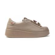 Sneakers met Juweeldetail Leer Vrouwen Gio+ , Brown , Dames