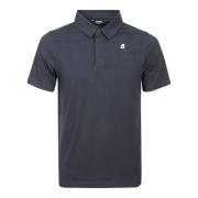 Blauw Katoenen Polo Shirt voor Heren K-Way , Blue , Heren