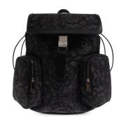 Rugzak met Barocco patroon Versace , Black , Heren