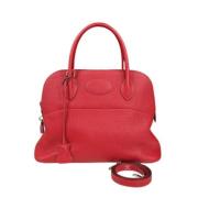 Pre-owned Leather handbags Hermès Vintage , Red , Dames