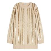 Albino Mel Mambo Stijlvolle Jurk Max Mara , Beige , Dames