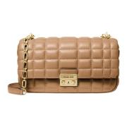 Gewatteerde schoudertas met kettingriem Michael Kors , Beige , Dames