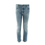 Blauwe Heren Jeans Ivan Model Dondup , Blue , Heren