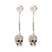 Skull Pave Oorbellen Alexander McQueen , Gray , Dames