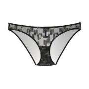 Bloemen Slip Lingerie in Zwart/Goud Eres , Black , Dames