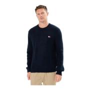 Geborduurde Logo Sweater - Blauw Tommy Jeans , Blue , Heren