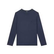 Blauw T-shirt met lange mouwen Dondup , Blue , Heren