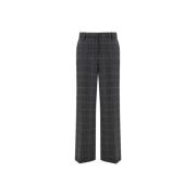 Geruite Patroon Mid-Rise Broek True Royal , Gray , Dames