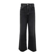 Straight Jeans Agolde , Black , Dames