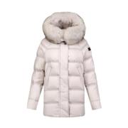 Gewatteerde Polyester Parka Jas Peuterey , Gray , Dames