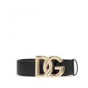 Riem met logo Dolce & Gabbana , Black , Dames