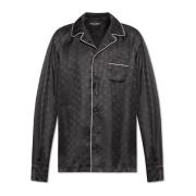 Zijden shirt met zak Dolce & Gabbana , Black , Heren