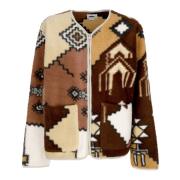 Ornate Liner Sherpa Jas Bruin Multi Obey , Multicolor , Dames