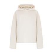 Witte hoodie met logo borduursel Max Mara , White , Dames