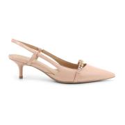 Lakleren Slingback met Metalen Logo Pinko , Pink , Dames