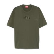 Donkergroene Crew Neck T-Shirt Diesel , Green , Heren