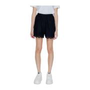 Katoenmix Dames Shorts Collectie Only , Black , Dames