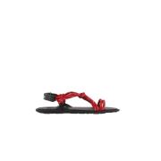 Rode platte sandalen met enkelband Miu Miu , Red , Dames