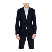 Zwart Polyester Blend Pak Jas Antony Morato , Black , Heren