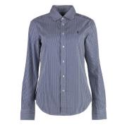 Gestreept katoenen shirt met afgeronde zoom Polo Ralph Lauren , Blue ,...