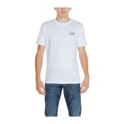 Witte Katoenen T-Shirt Heren Polo Collectie Emporio Armani EA7 , White...