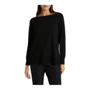 Kristal Mouw Top Elena Mirò , Black , Dames