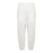 Cargo broek met hoge taille Alessia Santi , White , Dames