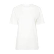 Wit Logo T-shirt Damesmode Jil Sander , White , Dames